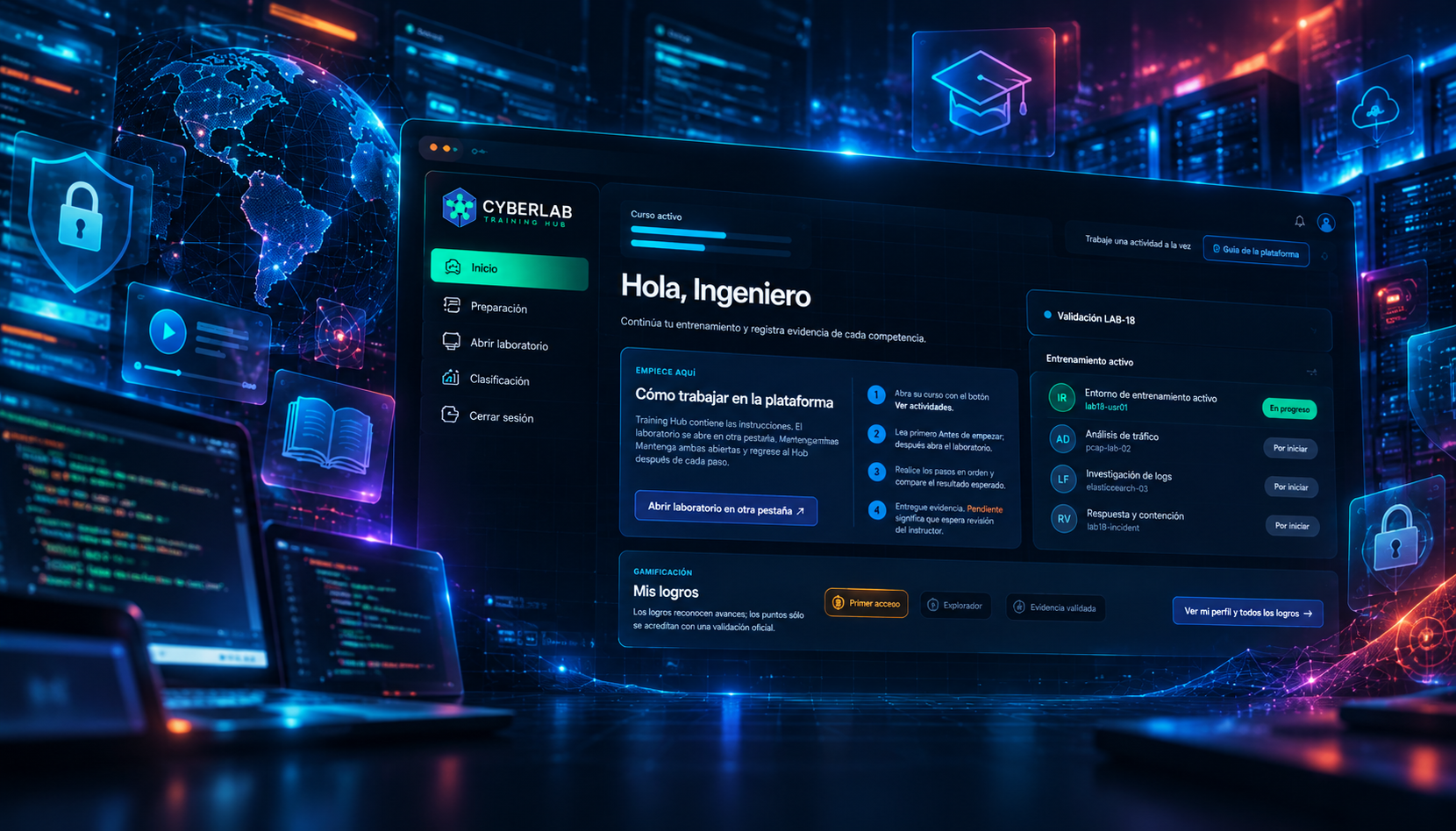 Entorno de formación y laboratorio de Training CyberLab